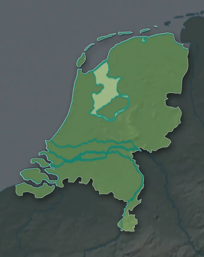 Reliefkarte von Niederlande